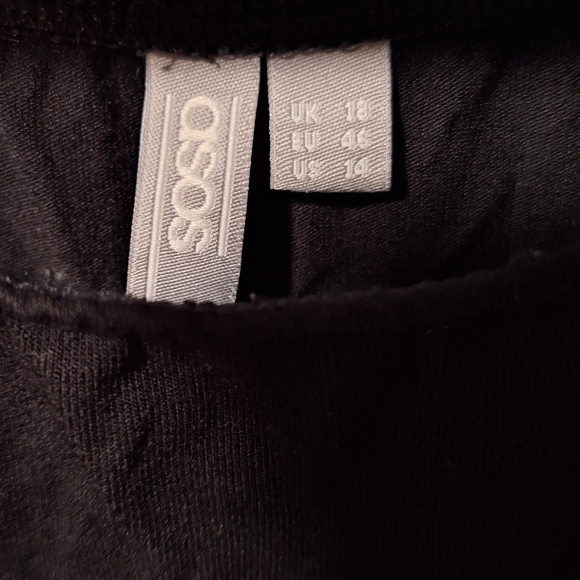 🐞 Asos Black Short Sleeve Body Suit - Size 14 - Picture 5 of 7